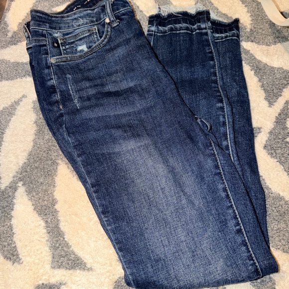 Judy Blue Dark Wash Ankle Jeans - Picture 1 of 3